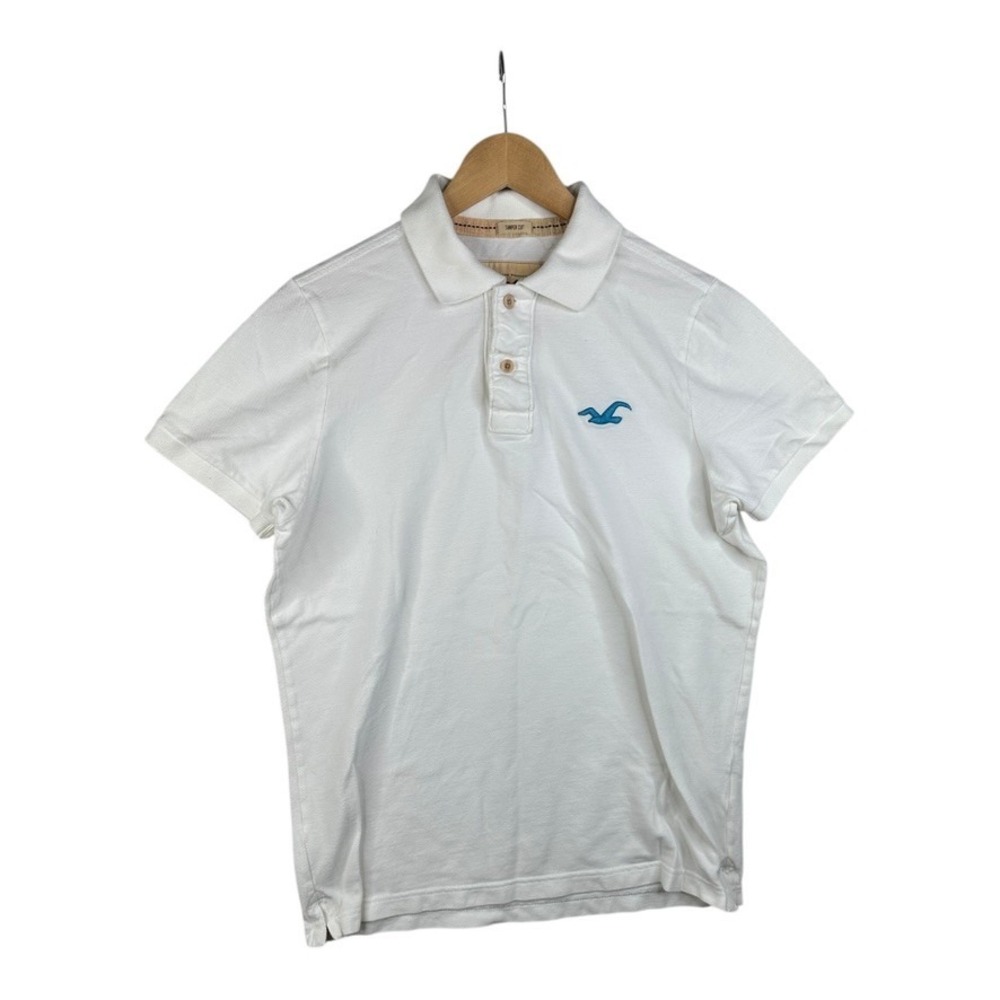 Hollister Men's Surfer Cut Polo Size XL White‎